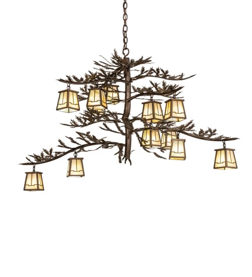 Pine Branch Valley View 12 Light 36" Wide Chandelier