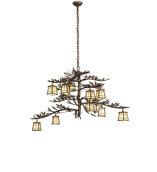 Pine Branch Valley View 12 Light 36" Wide Chandelier