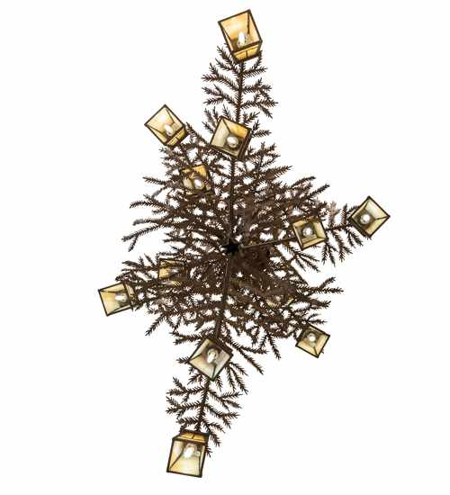Pine Branch Valley View 12 Light 36" Wide Chandelier