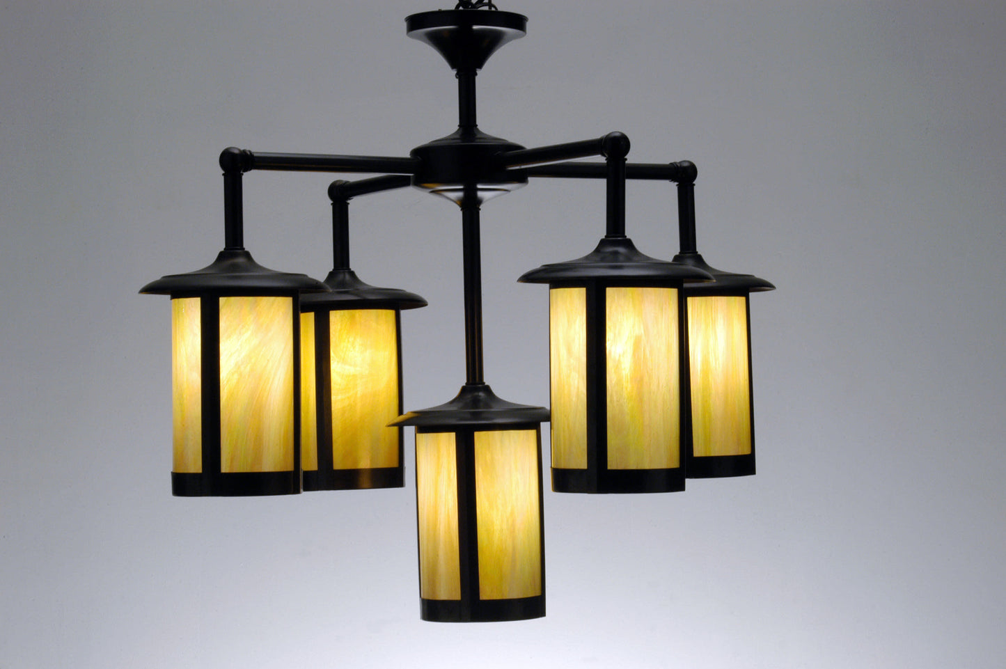 Fulton Prime 5 Light 30-1/2" Wide Chandelier with Yellow Acrylic Shade