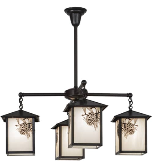 Seneca Winter Pine 4 Light 32" Wide Chandelier
