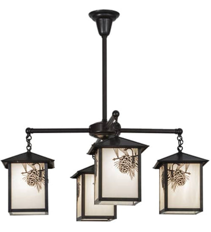 Seneca Winter Pine 4 Light 32" Wide Chandelier