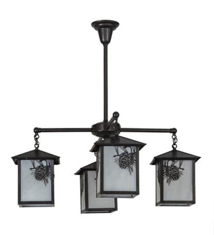 Seneca Winter Pine 4 Light 32" Wide Chandelier