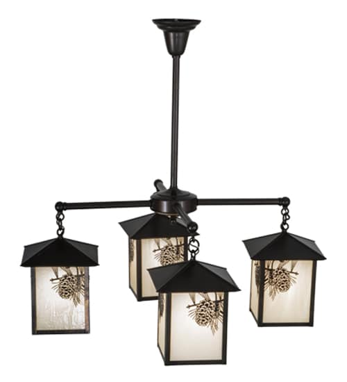 Seneca Winter Pine 4 Light 32" Wide Chandelier