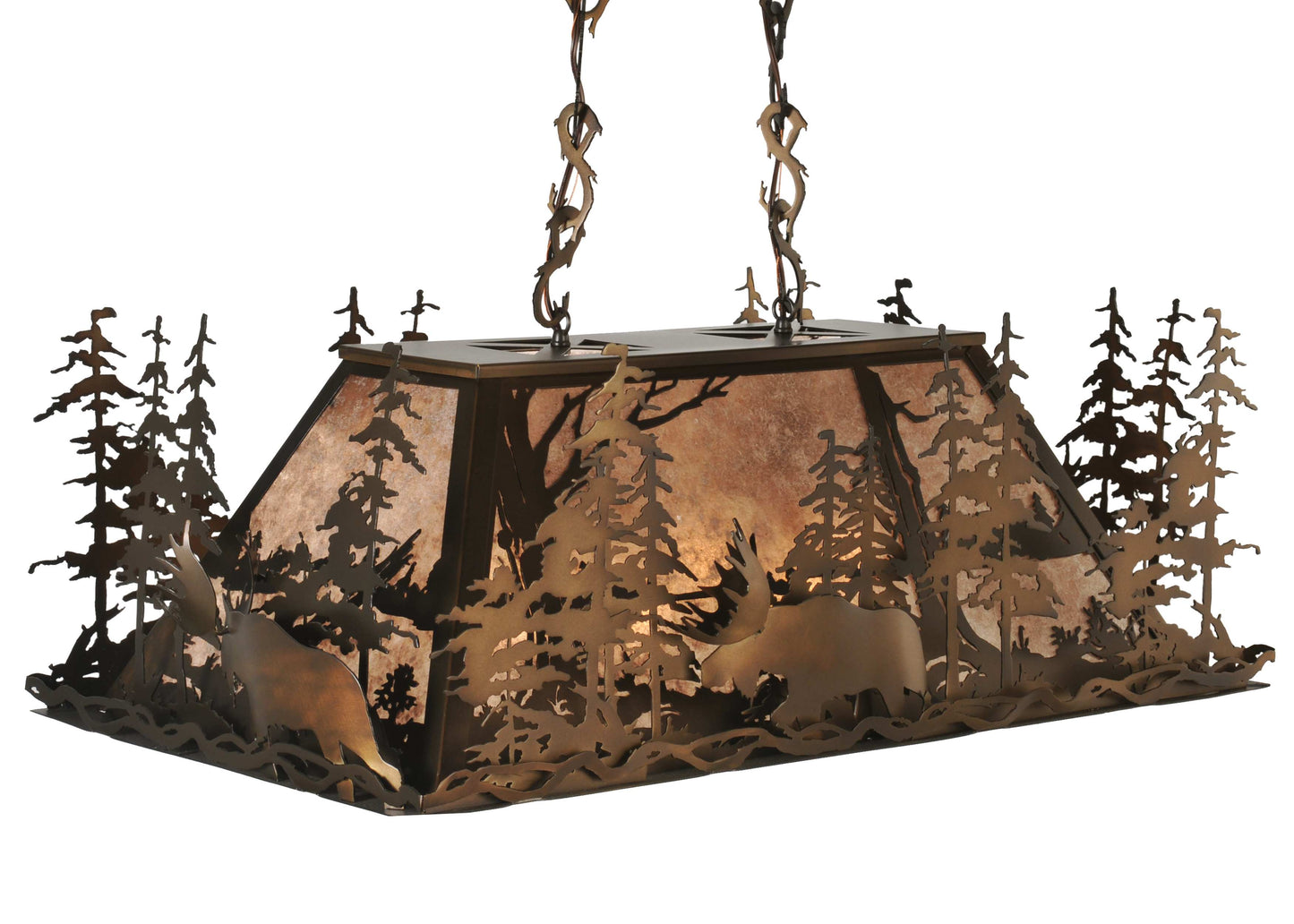 34" L Moose At Dusk Island / Billiard Fixture