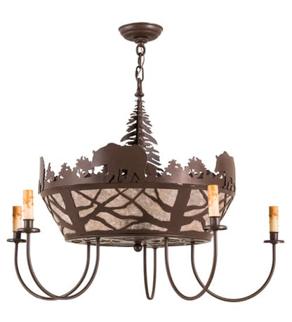 Black Bear 3 Light 35" Wide Taper Candle Style Chandelier