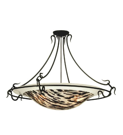Metro Fusion 3 Light 36" Wide Semi-Flush Bowl Ceiling Fixture