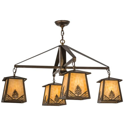 Stillwater Mountain Pine 4 Light 38" Wide Chandelier