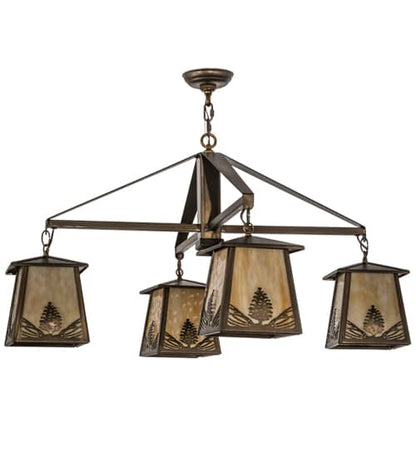 Stillwater Mountain Pine 4 Light 38" Wide Chandelier