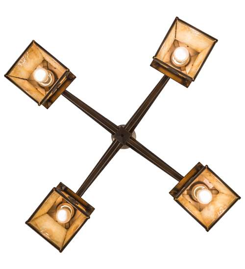 Stillwater Mountain Pine 4 Light 38" Wide Chandelier
