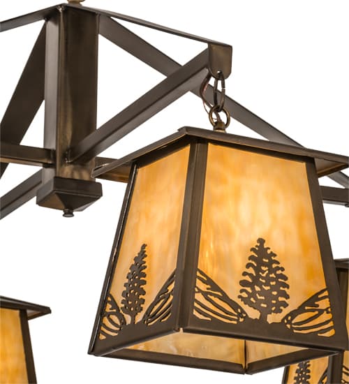 Stillwater Mountain Pine 4 Light 38" Wide Chandelier