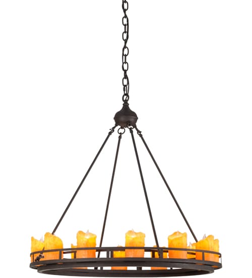 Barbury 12 Light 32" Wide Pillar Candle Style Chandelier