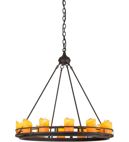 Barbury 12 Light 32" Wide Pillar Candle Style Chandelier