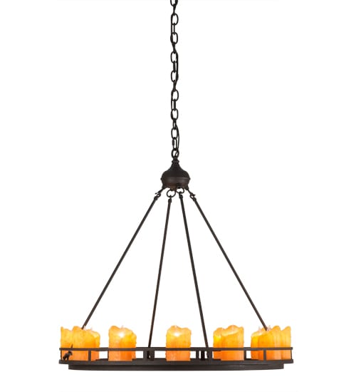 Barbury 12 Light 32" Wide Pillar Candle Style Chandelier