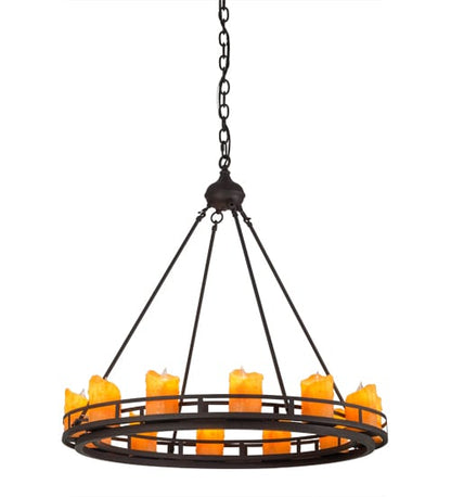 Barbury 12 Light 32" Wide Pillar Candle Style Chandelier