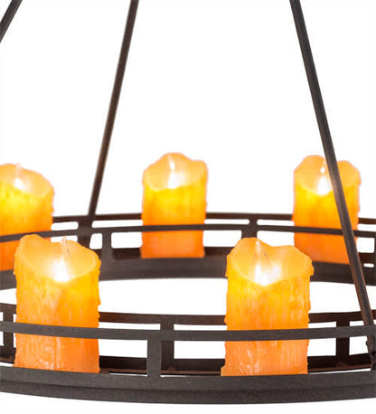 Barbury 12 Light 32" Wide Pillar Candle Style Chandelier