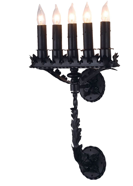 16" W Victorian Theatre 5 Light Wall Sconce