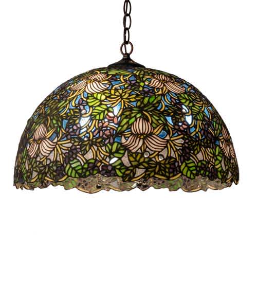 Trillium and Violet 3 Light 20" Wide Pendant