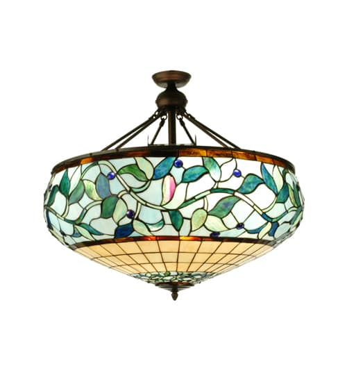 Ivy Berry 6 Light 34" Wide Semi-Flush Bowl Ceiling Fixture