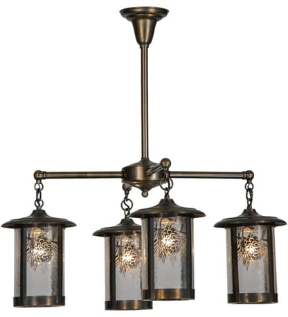 Fulton Winter Pine 4 Light 30" Wide Chandelier