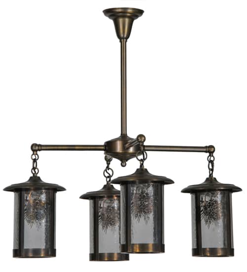 Fulton Winter Pine 4 Light 30" Wide Chandelier