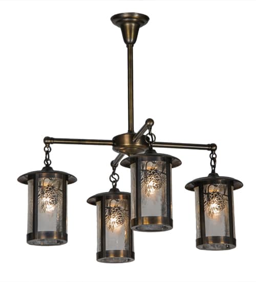 Fulton Winter Pine 4 Light 30" Wide Chandelier