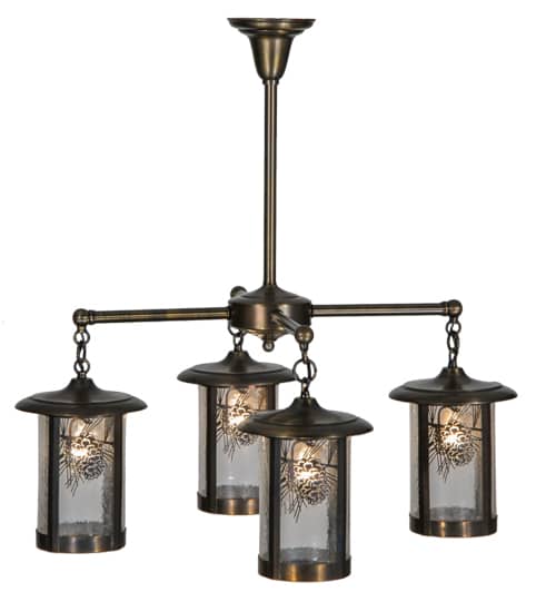 Fulton Winter Pine 4 Light 30" Wide Chandelier