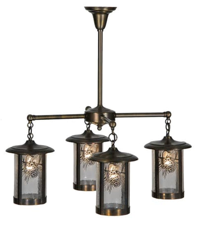 Fulton Winter Pine 4 Light 30" Wide Chandelier