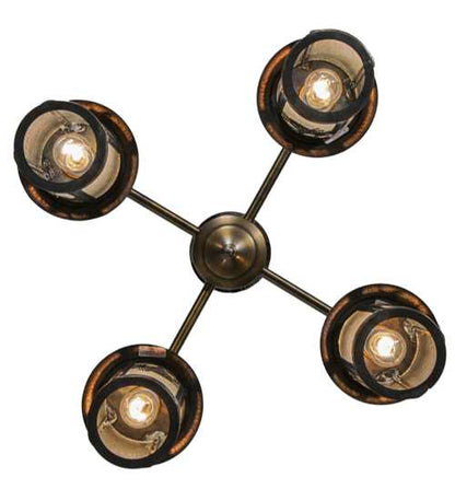 Fulton Winter Pine 4 Light 30" Wide Chandelier