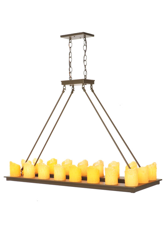 39" L Loxley 18 Light Oblong Chandelier