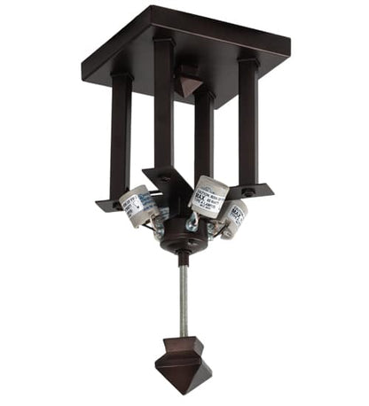 Valencia Mission 4 Light 41" Wide Flush Mount Ceiling Fixture