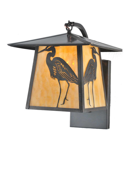 12" W Stillwater Heron Curved Arm Wall Sconce