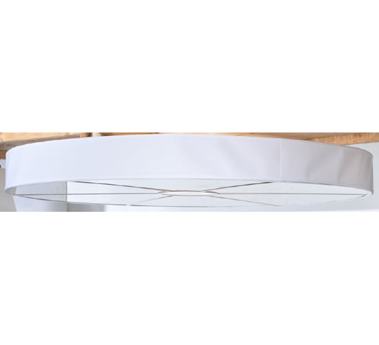 Cilindro 12 Light 72" Wide Semi-Flush Drum Ceiling Fixture - Matte White Finish - GU24 Bulb Base