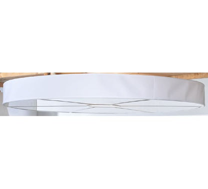 Cilindro 12 Light 72" Wide Semi-Flush Drum Ceiling Fixture - Matte White Finish - GU24 Bulb Base