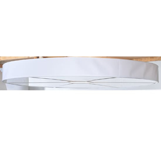 Cilindro 12 Light 72" Wide Semi-Flush Drum Ceiling Fixture - Matte White Finish - GU24 Bulb Base