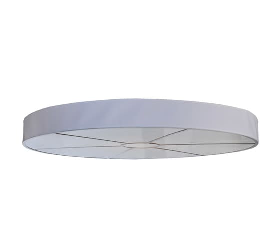 Cilindro 12 Light 72" Wide Semi-Flush Drum Ceiling Fixture - Matte White Finish - GU24 Bulb Base