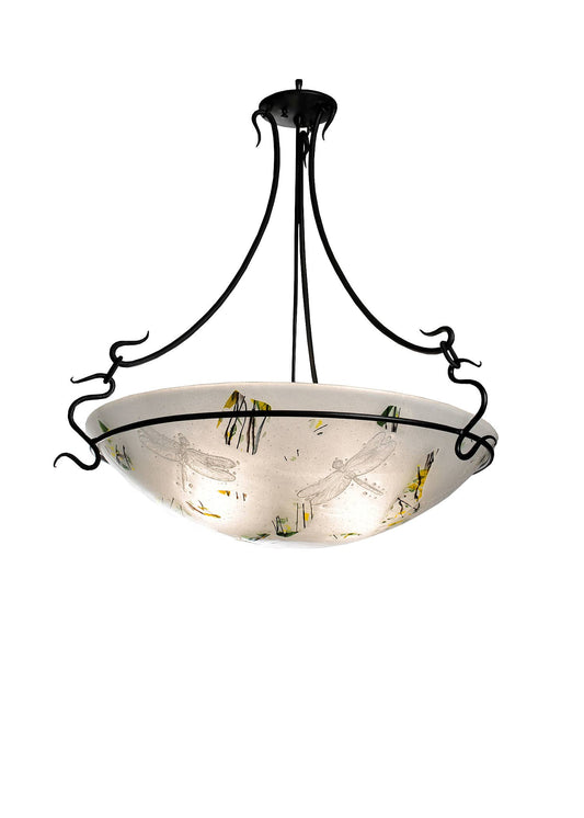 Metro Fusion 3 Light 30" Wide Semi Flush Ceiling Fixture with White Glass Shade