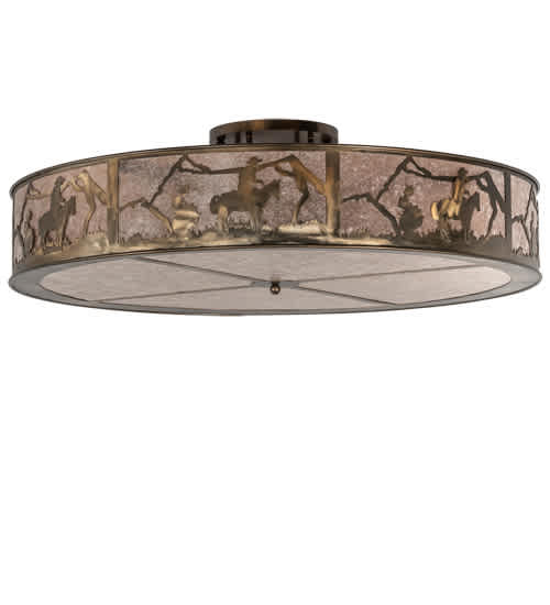 Cowboy 6 Light 49" Wide Semi-Flush Drum Ceiling Fixture