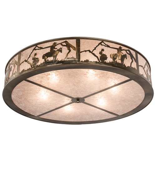 Cowboy 6 Light 49" Wide Semi-Flush Drum Ceiling Fixture