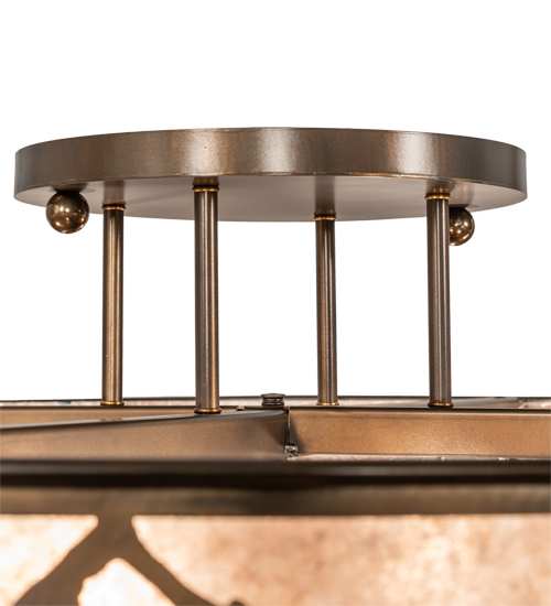Cowboy 6 Light 49" Wide Semi-Flush Drum Ceiling Fixture