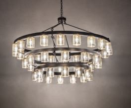 70" Wide Loxley Horizon Ring 42 Light Three Tier
