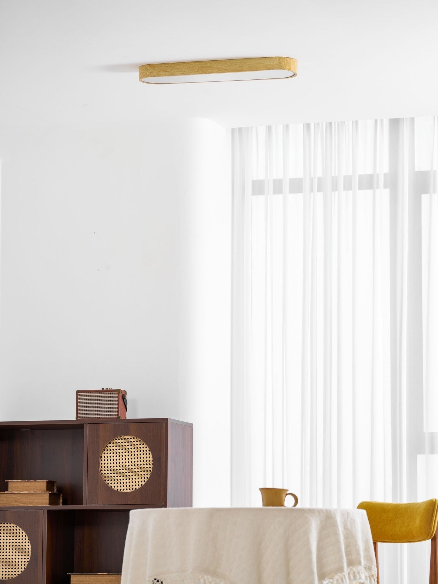 Mila Wood Flush Mount Ceiling Light