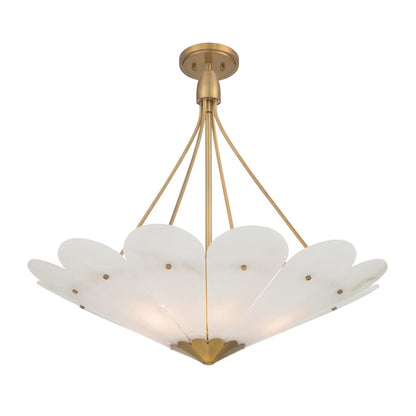 Minka Lavery Althira 6 Light 33" Wide Pendant with Alabaster Shade