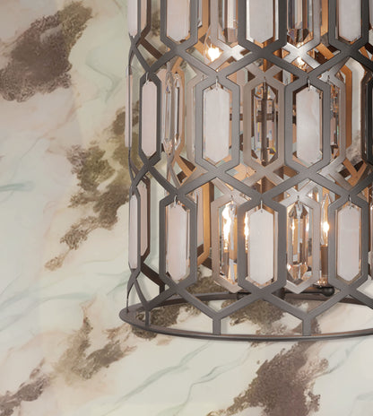 Hexly 9 Light 16" Wide Crystal Pendant