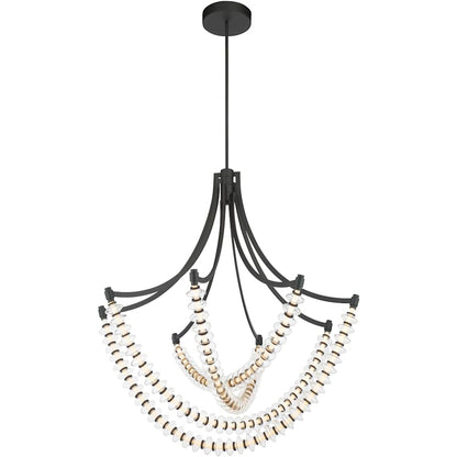 Minka Lavery Pearl 39" Wide LED Abstract Chandelier with Clear, Blown Glass Shades