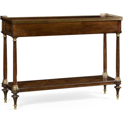 Jonathan Charles Brompton French Style Mahogany Console with Brass Gallery (494892-BMA)