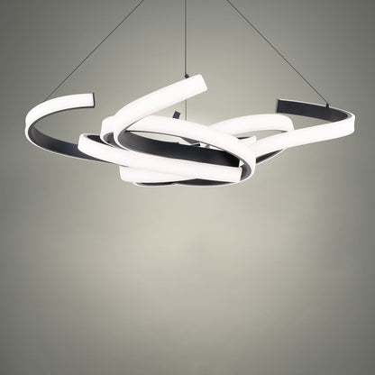 Woven 51" Wide LED Abstract Pendant