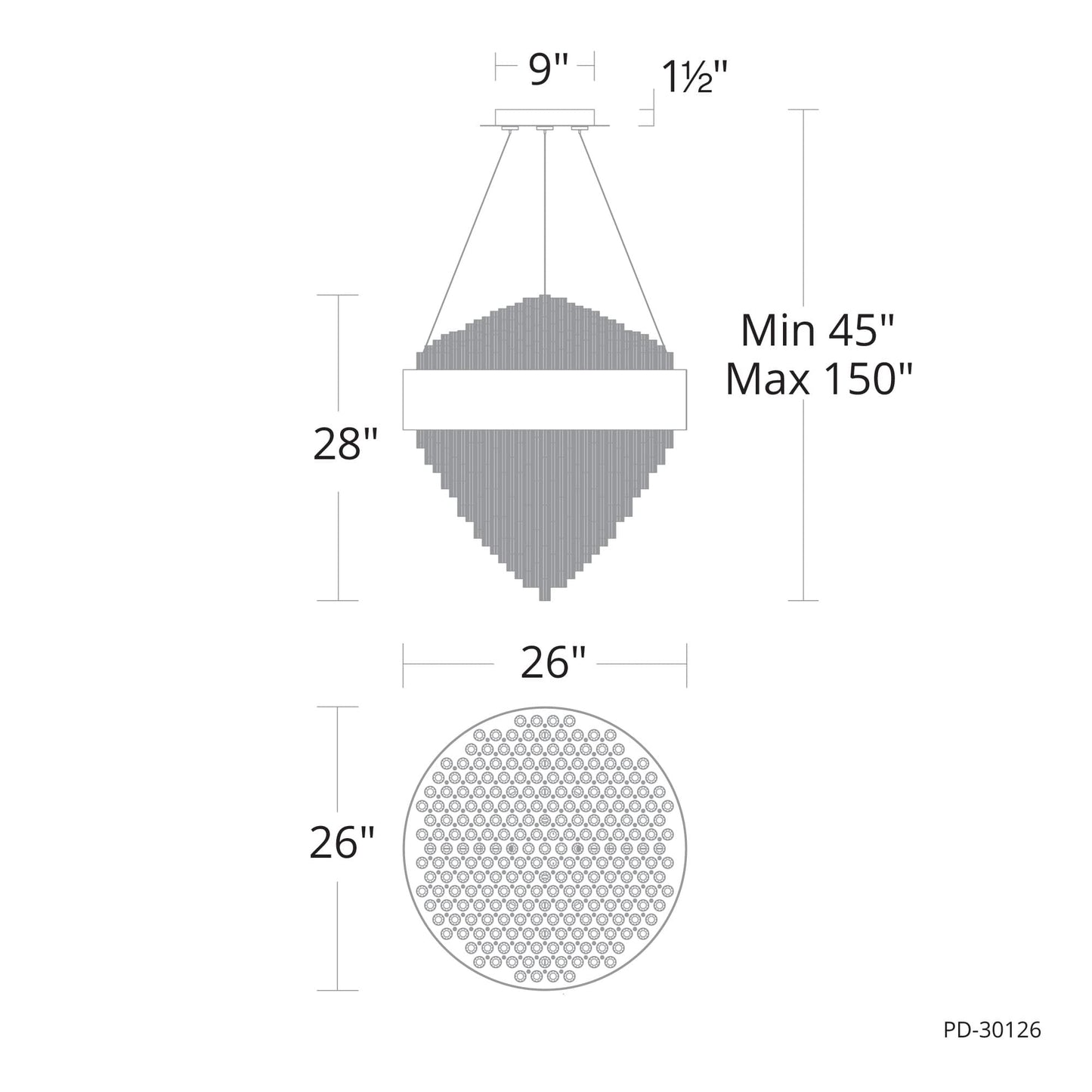 Luzerne 26" Wide LED Suspension Pendant