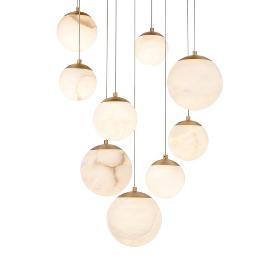 Pisces 9 Light 17" Wide LED Multi Light Pendant