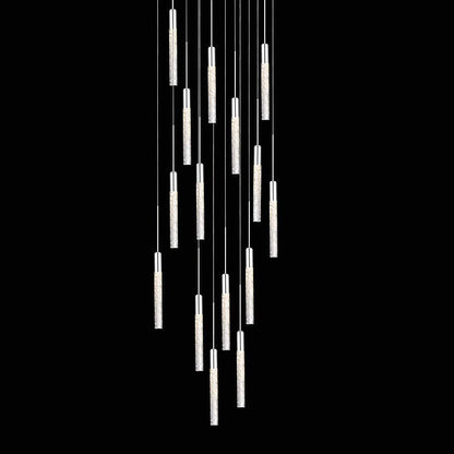 Magic 15 Light 23" Wide LED Multi Light Pendant with Piastra Crystal Shades